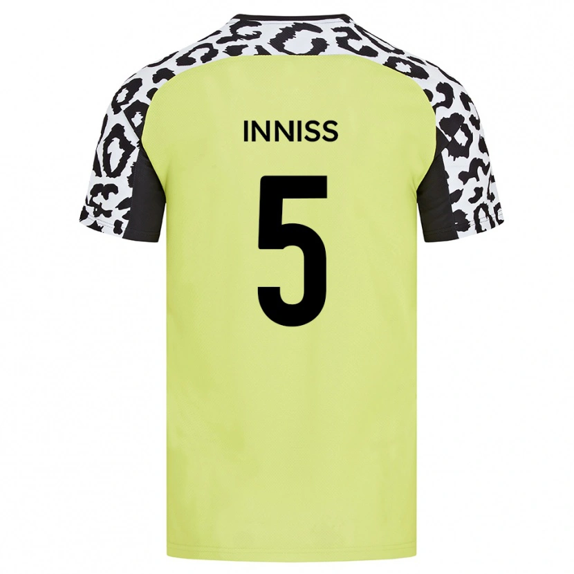 Danxen Dětské Ryan Inniss #5 Fluorescenční Žlutá Domů Hráčské Dresy 2025/26 Dres