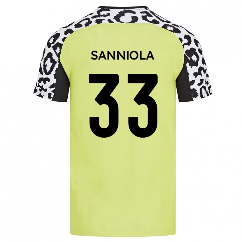 Danxen Dětské Keon Sanniola #33 Fluorescenční Žlutá Domů Hráčské Dresy 2025/26 Dres
