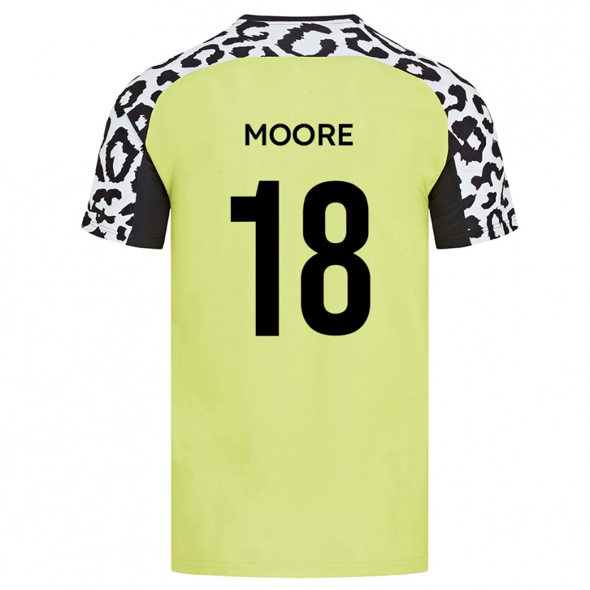 Danxen Dětské Isaac Moore #18 Fluorescenční Žlutá Domů Hráčské Dresy 2025/26 Dres