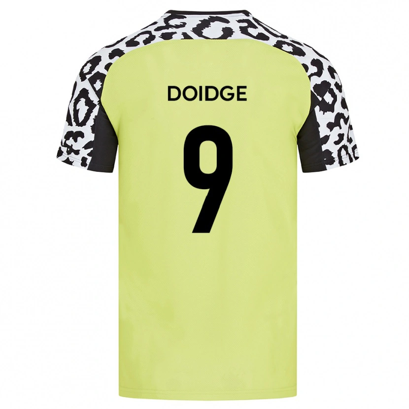 Danxen Dětské Christian Doidge #9 Fluorescenční Žlutá Domů Hráčské Dresy 2025/26 Dres
