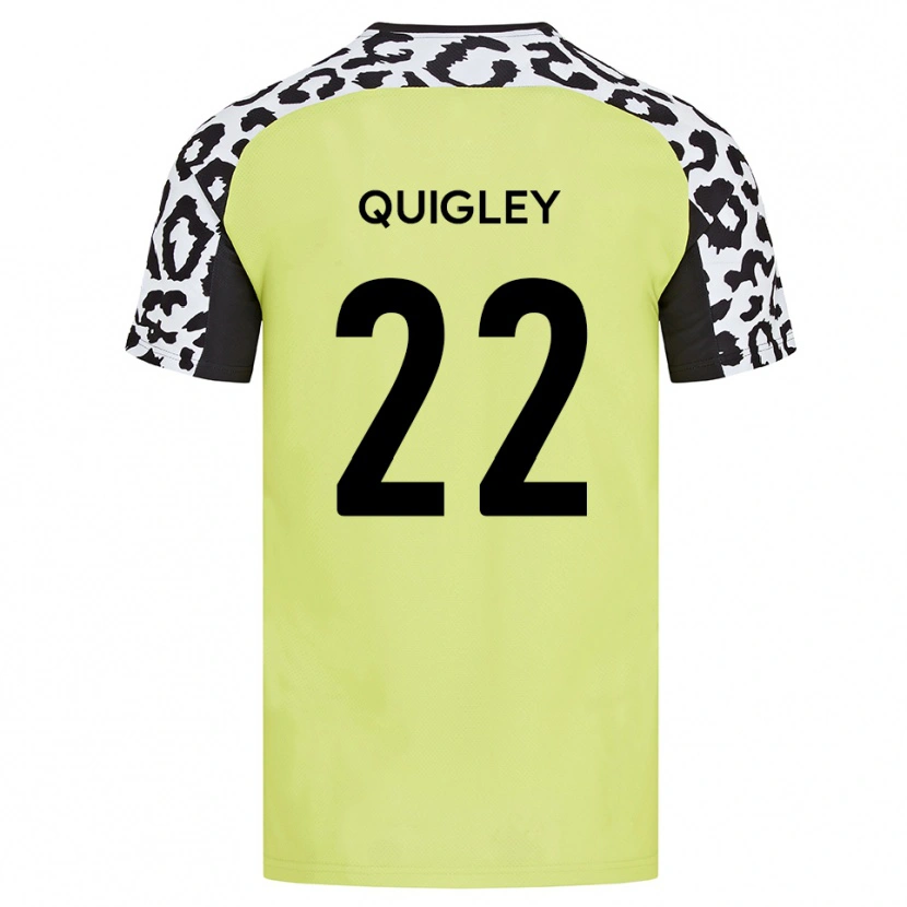 Danxen Dětské Joe Quigley #22 Fluorescenční Žlutá Domů Hráčské Dresy 2025/26 Dres