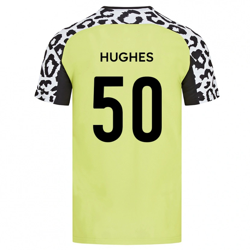 Danxen Dětské Isaac Hughes #50 Fluorescenční Žlutá Domů Hráčské Dresy 2025/26 Dres