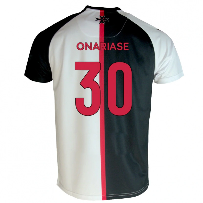 Danxen Dětské Emmanuel Onariase #30 Bílá Černá Domů Hráčské Dresy 2025/26 Dres