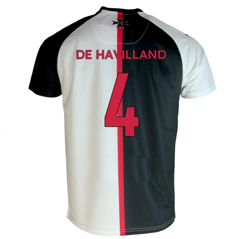 Danxen Dětské Will De Havilland #4 Bílá Černá Domů Hráčské Dresy 2025/26 Dres