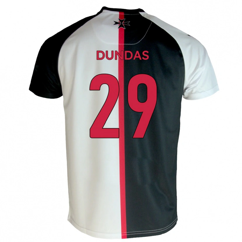 Danxen Dětské Jadyn Dundas #29 Bílá Černá Domů Hráčské Dresy 2025/26 Dres