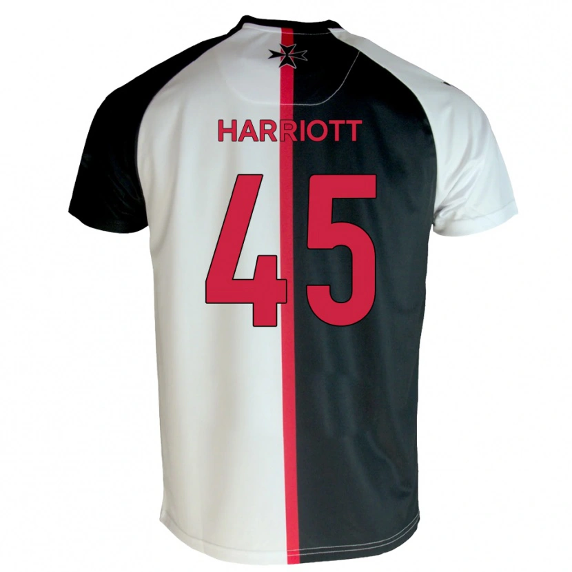 Danxen Dětské Callum Harriott #45 Bílá Černá Domů Hráčské Dresy 2025/26 Dres