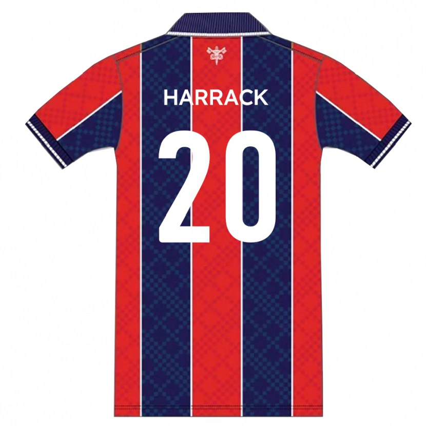 Danxen Dětské Kayden Harrack #20 Červená Tmavě Modrá Domů Hráčské Dresy 2025/26 Dres