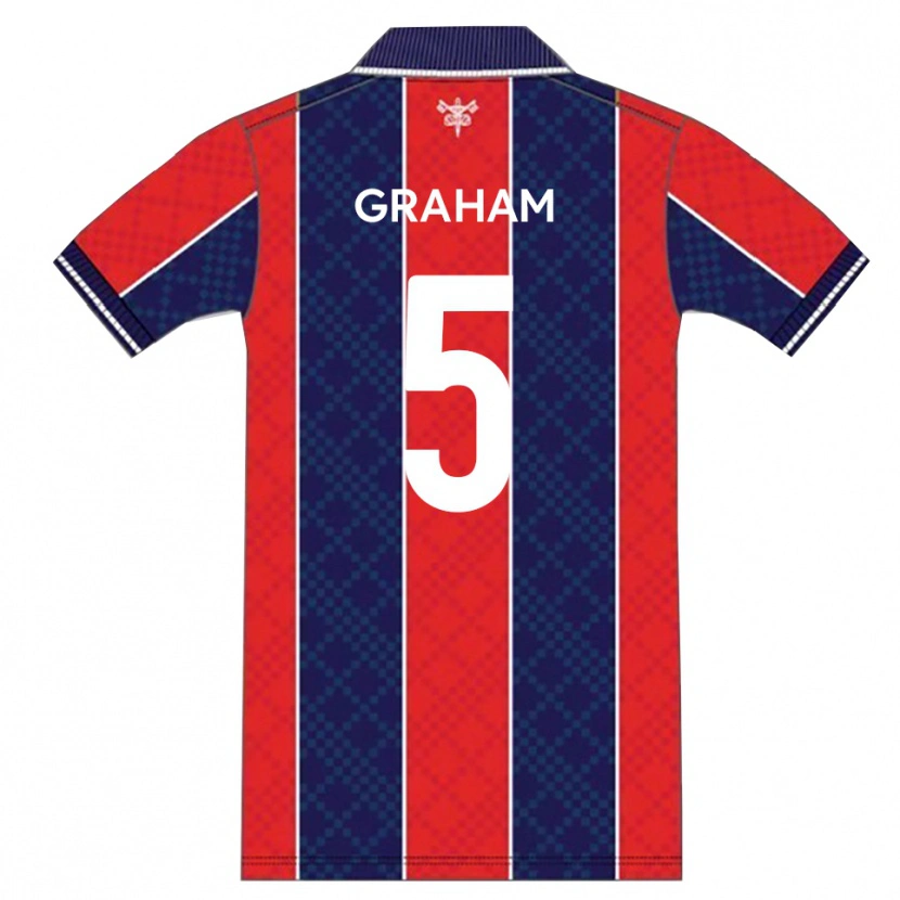 Danxen Dětské Sam Graham #5 Červená Tmavě Modrá Domů Hráčské Dresy 2025/26 Dres