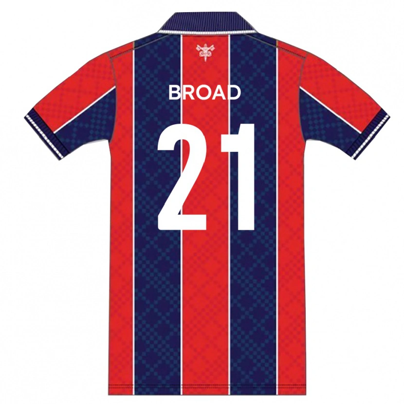 Danxen Dětské Harvey Broad #21 Červená Tmavě Modrá Domů Hráčské Dresy 2025/26 Dres