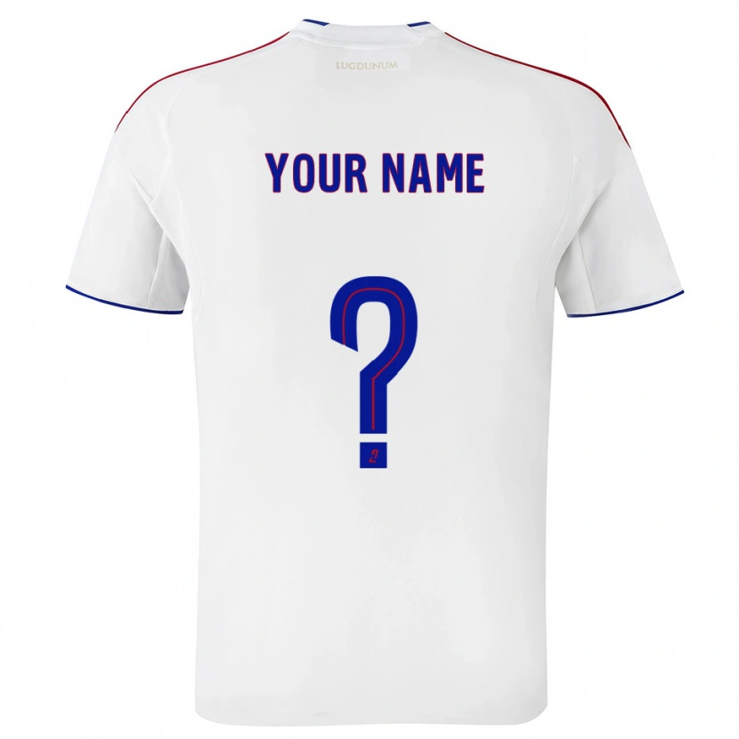 Danxen Dětské Tvé Jméno #0 Bílá Červená Domů Hráčské Dresy 2025/26 Dres