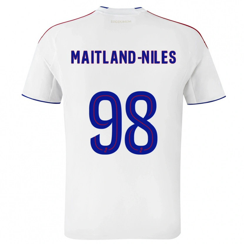 Danxen Dětské Ainsley Maitland-Niles #98 Bílá Červená Domů Hráčské Dresy 2025/26 Dres
