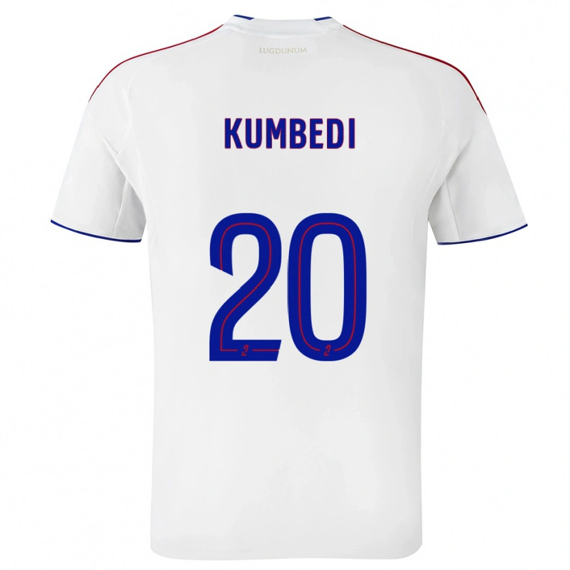 Danxen Dětské Saël Kumbedi #20 Bílá Červená Domů Hráčské Dresy 2025/26 Dres