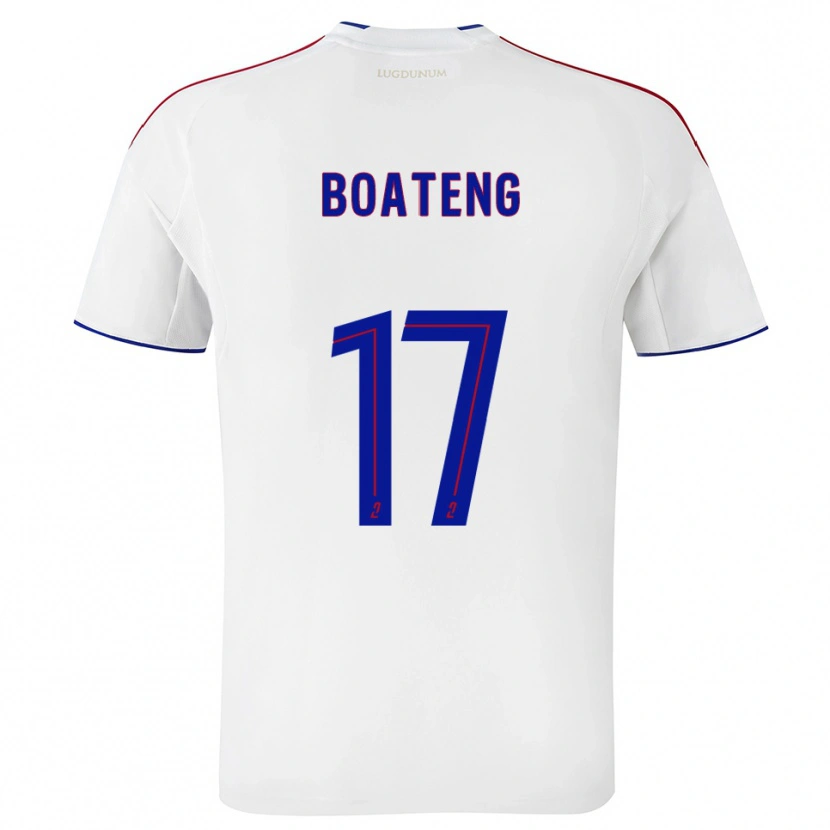 Danxen Dětské Jerome Boateng #17 Bílá Červená Domů Hráčské Dresy 2025/26 Dres