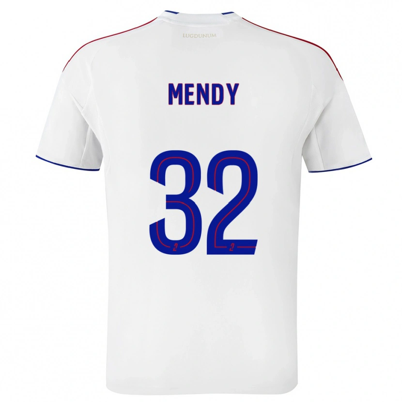 Danxen Dětské Maeline Mendy #32 Bílá Červená Domů Hráčské Dresy 2025/26 Dres