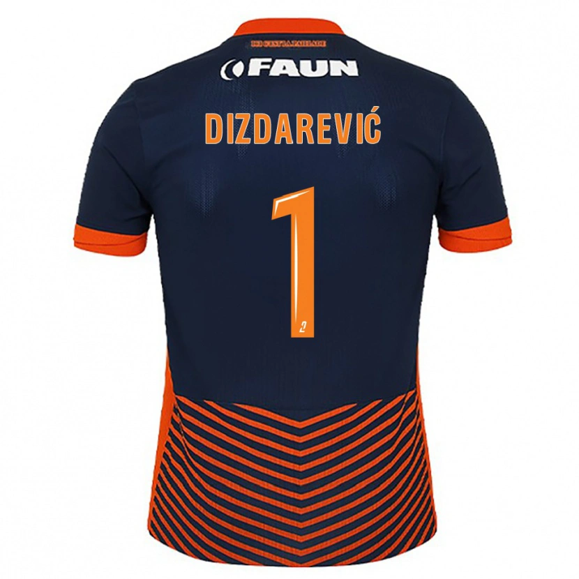 Danxen Dětské Belmin Dizdarevic #1 Půlnoční Modrá Oranžová Domů Hráčské Dresy 2025/26 Dres
