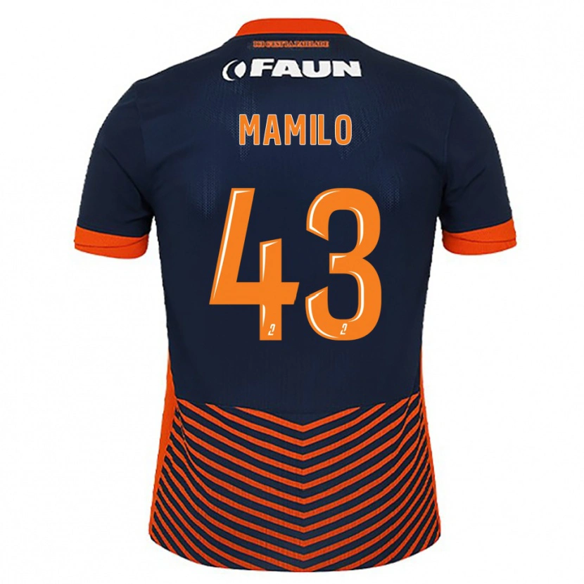 Danxen Dětské Craig Mamilo #43 Půlnoční Modrá Oranžová Domů Hráčské Dresy 2025/26 Dres