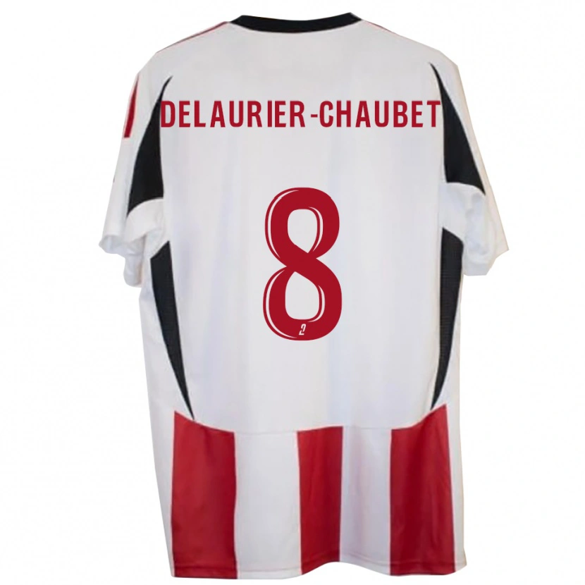 Danxen Dětské Tom Delaurier-Chaubet #8 Červená Modrá Domů Hráčské Dresy 2025/26 Dres