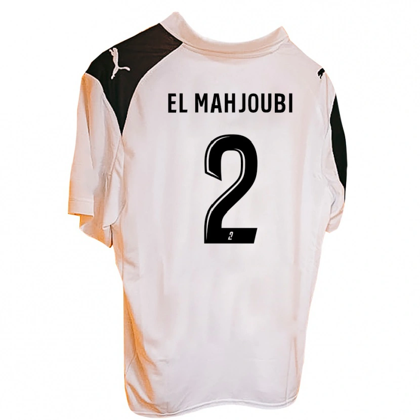 Danxen Dětské Djibril El Mahjoubi #2 Černá Bílá Domů Hráčské Dresy 2025/26 Dres