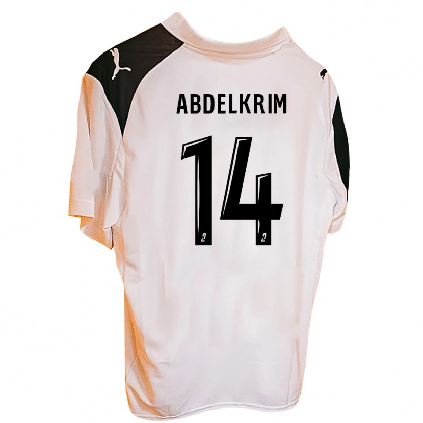Danxen Dětské Iliès Abdelkrim #14 Černá Bílá Domů Hráčské Dresy 2025/26 Dres