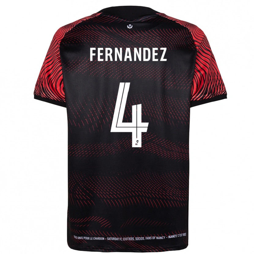 Danxen Dětské Nehemiah Fernandez #4 Bílá Červená Domů Hráčské Dresy 2025/26 Dres