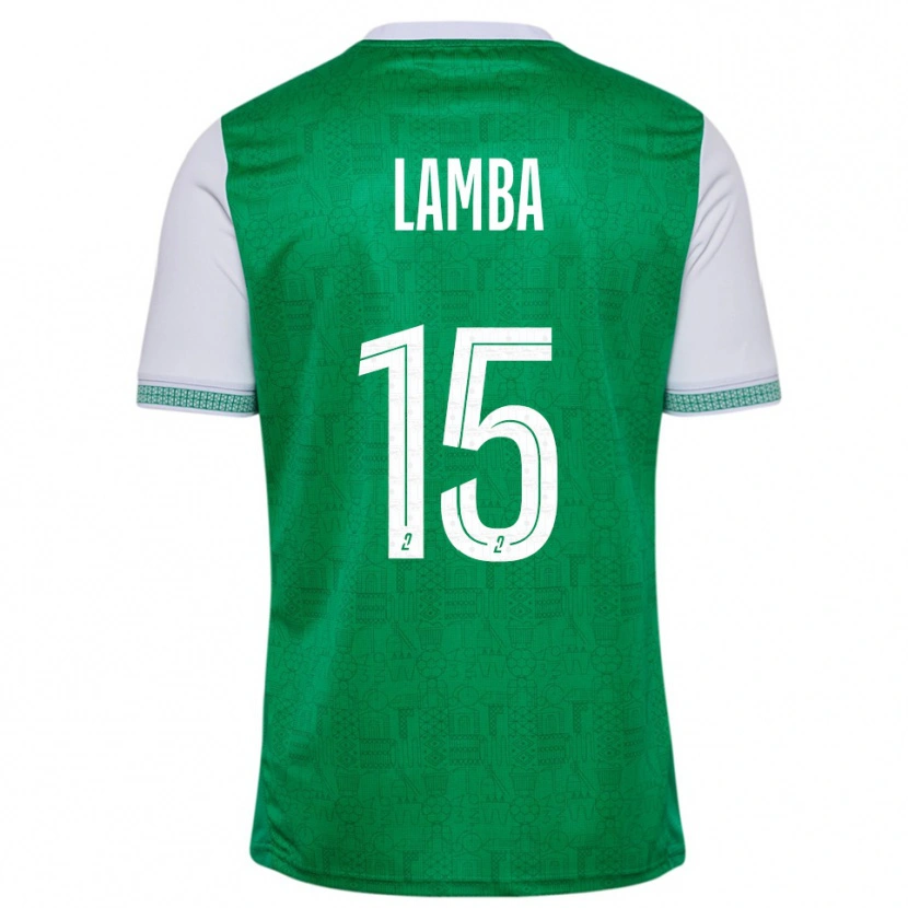 Danxen Dětské Chico Lamba #15 Zelená Bílá Domů Hráčské Dresy 2025/26 Dres