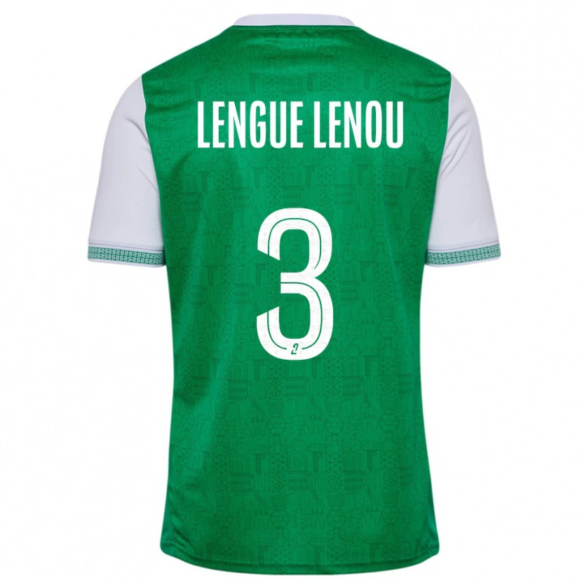 Danxen Dětské Maxime Lengue Lenou #3 Zelená Bílá Domů Hráčské Dresy 2025/26 Dres