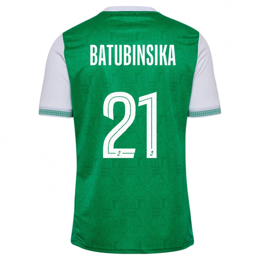 Danxen Dětské Dylan Batubinsika #21 Zelená Bílá Domů Hráčské Dresy 2025/26 Dres