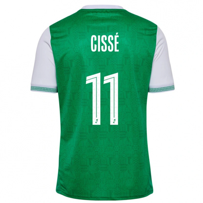Danxen Dětské Karim Cissé #11 Zelená Bílá Domů Hráčské Dresy 2025/26 Dres