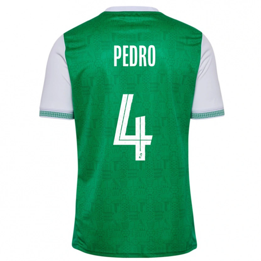 Danxen Dětské Kévin Pedro #4 Zelená Bílá Domů Hráčské Dresy 2025/26 Dres