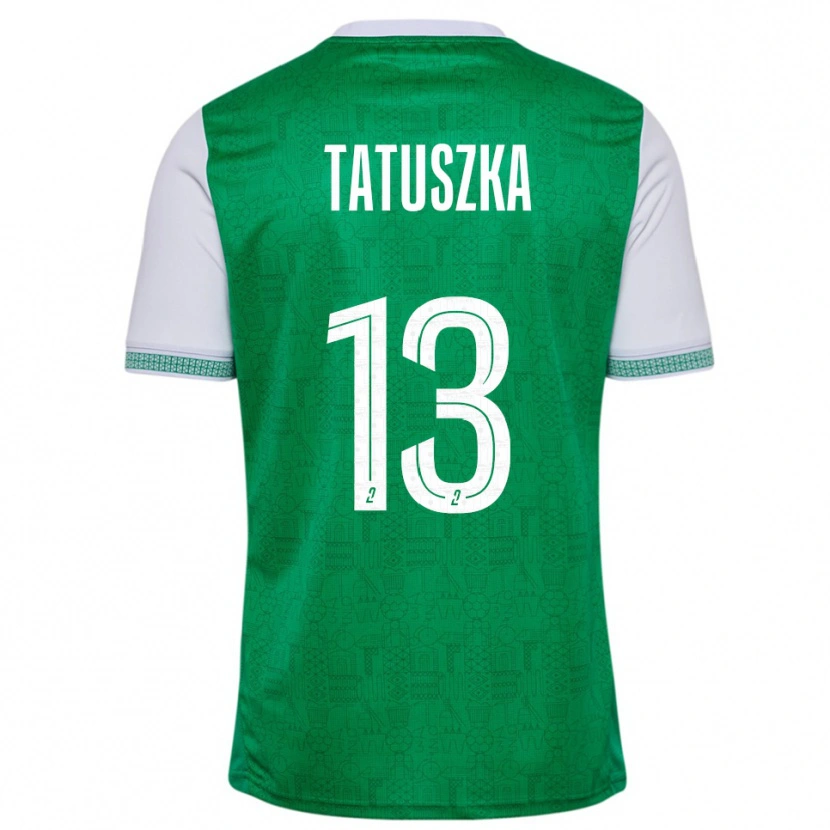 Danxen Dětské Maxence Tatuszka #13 Zelená Bílá Domů Hráčské Dresy 2025/26 Dres