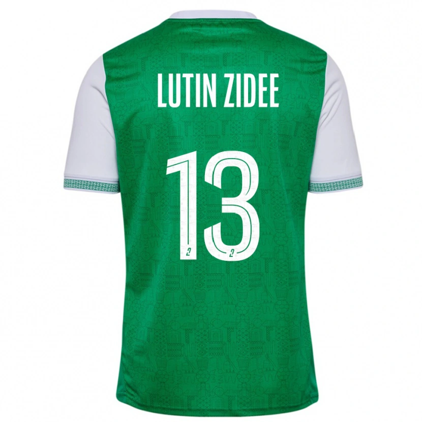 Danxen Dětské Medhy Lutin Zidee #13 Zelená Bílá Domů Hráčské Dresy 2025/26 Dres