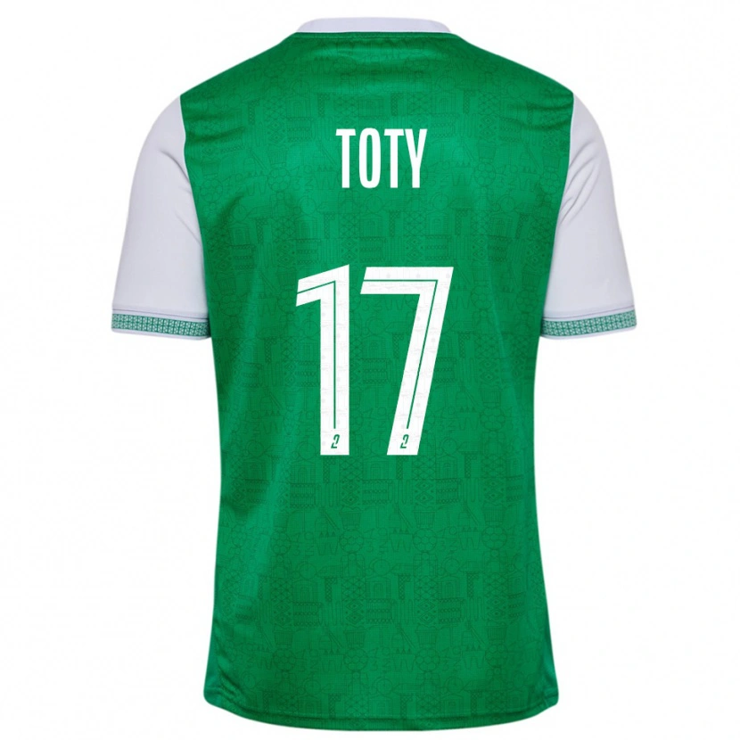 Danxen Dětské Mylan Toty #17 Zelená Bílá Domů Hráčské Dresy 2025/26 Dres