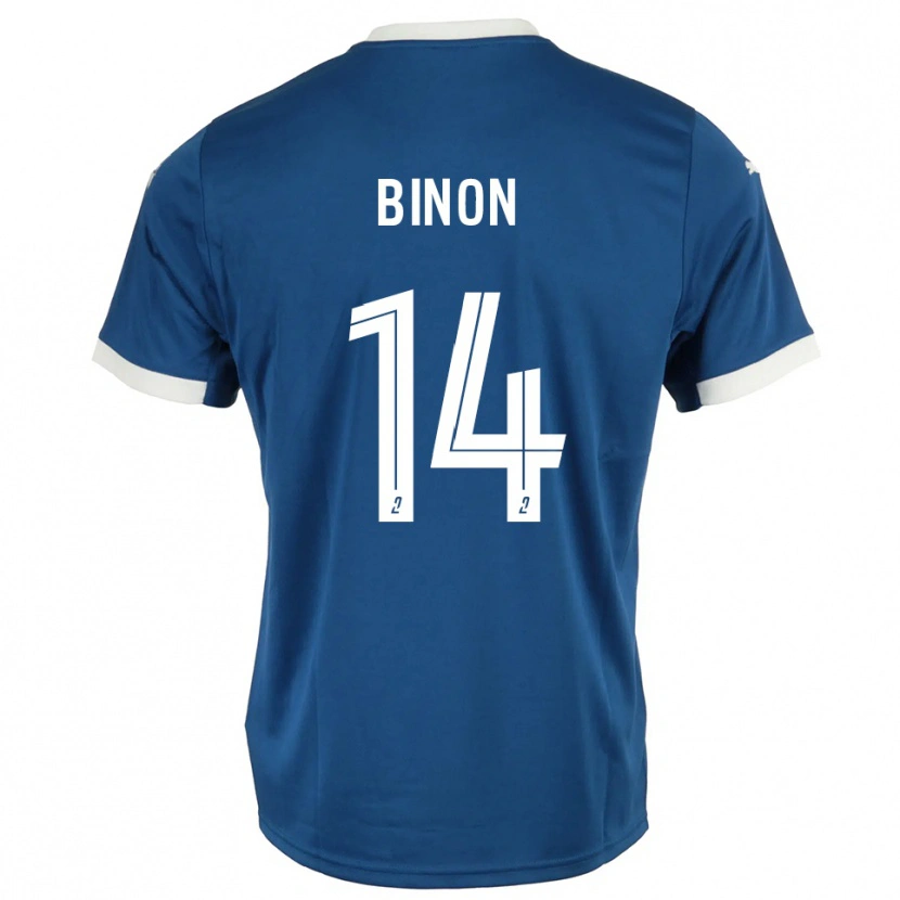 Danxen Dětské Théo Binon #14 Modrá Bílá Domů Hráčské Dresy 2025/26 Dres