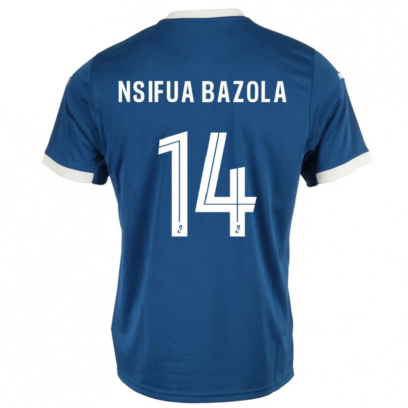 Danxen Dětské Preston Nsifua Bazola #14 Modrá Bílá Domů Hráčské Dresy 2025/26 Dres