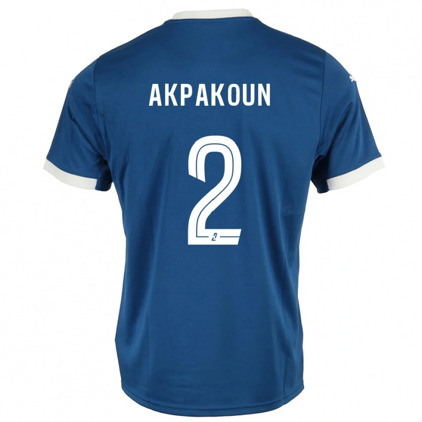Danxen Dětské Tom Akpakoun #2 Modrá Bílá Domů Hráčské Dresy 2025/26 Dres