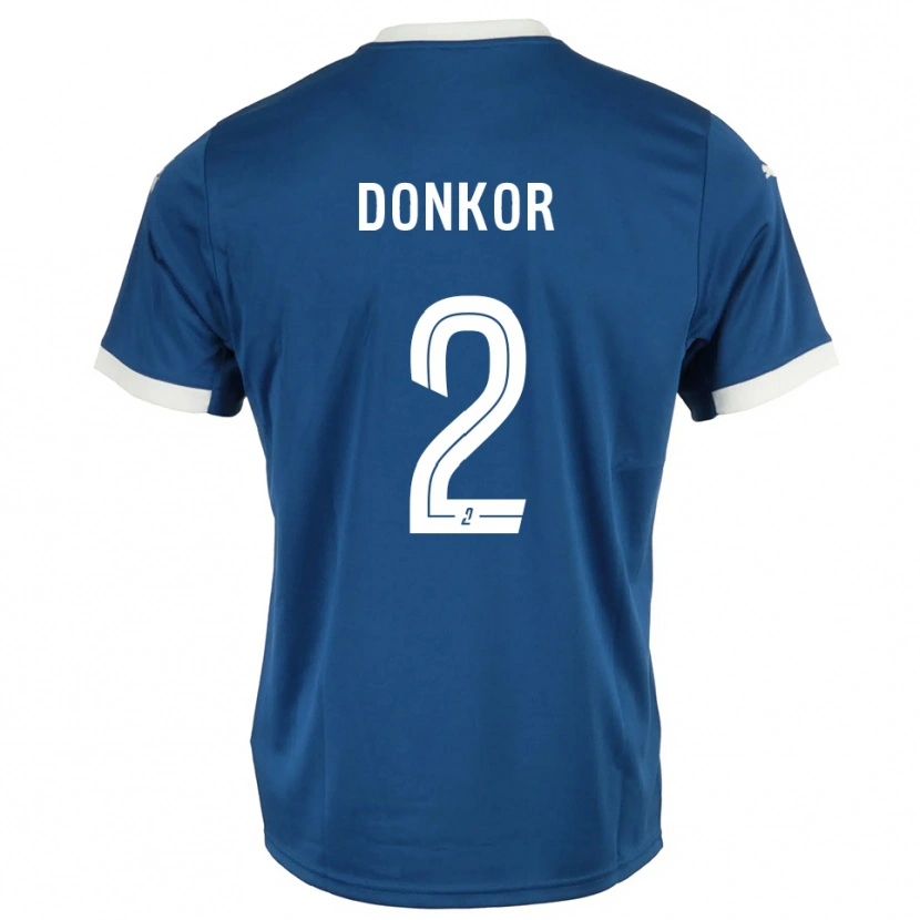 Danxen Dětské Noah Donkor #2 Modrá Bílá Domů Hráčské Dresy 2025/26 Dres