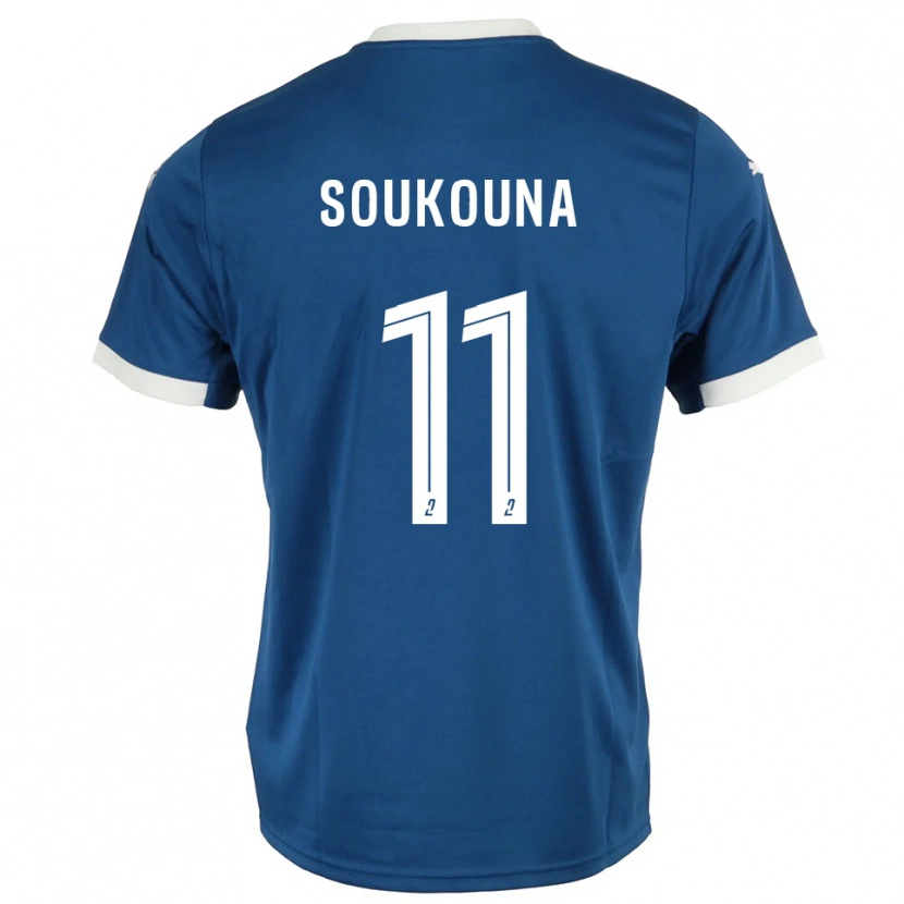 Danxen Dětské Idrissa Soukouna #11 Modrá Bílá Domů Hráčské Dresy 2025/26 Dres