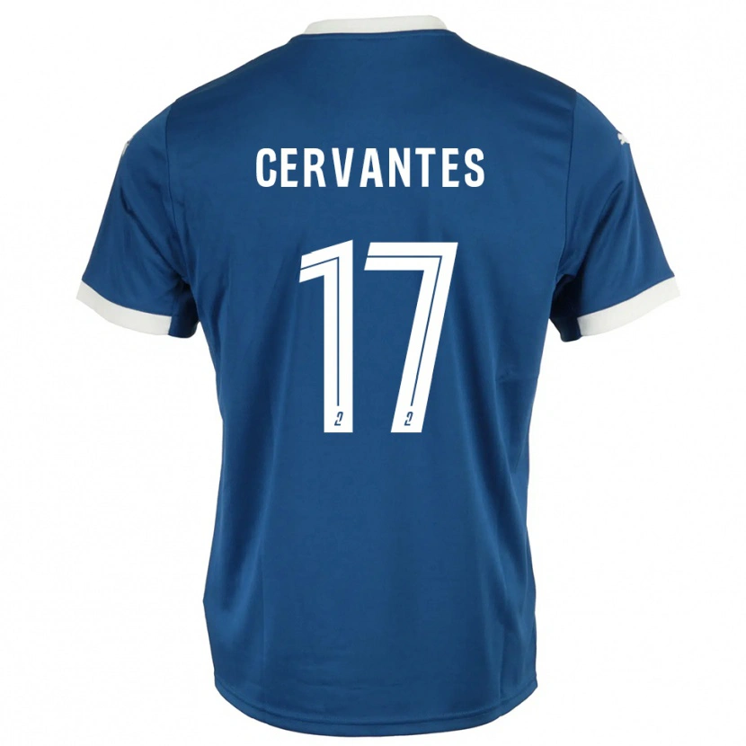 Danxen Dětské Noa Cervantes #17 Modrá Bílá Domů Hráčské Dresy 2025/26 Dres