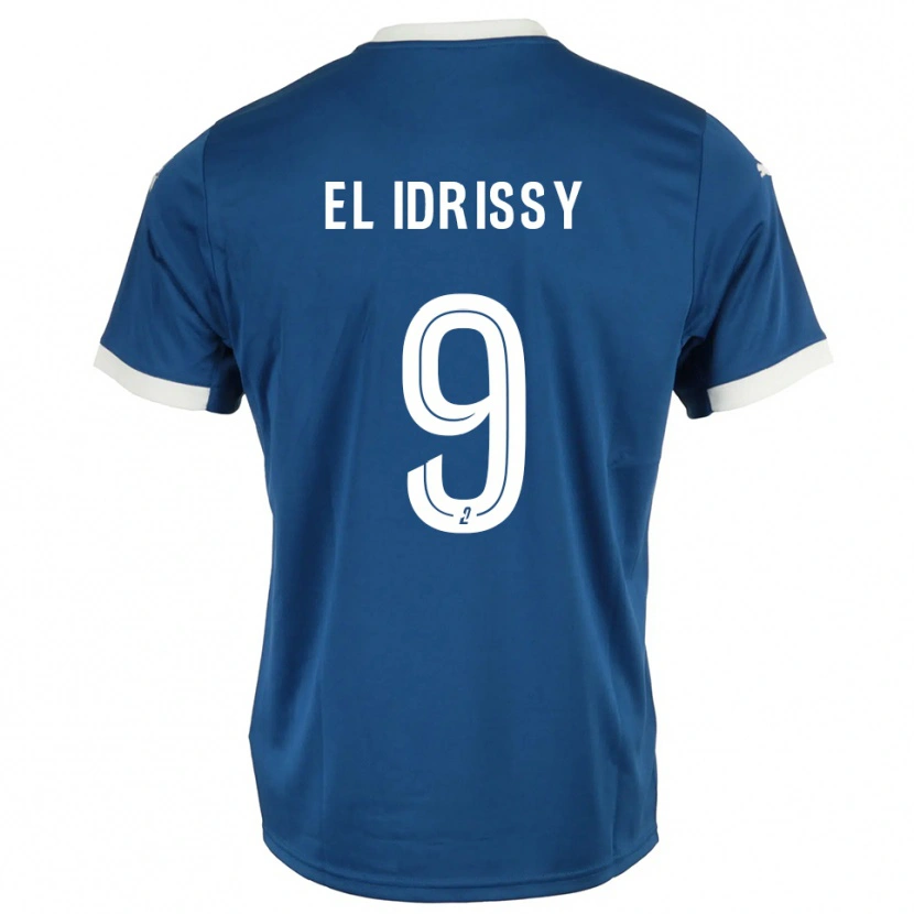 Danxen Dětské Mounaïm El Idrissy #9 Modrá Bílá Domů Hráčské Dresy 2025/26 Dres