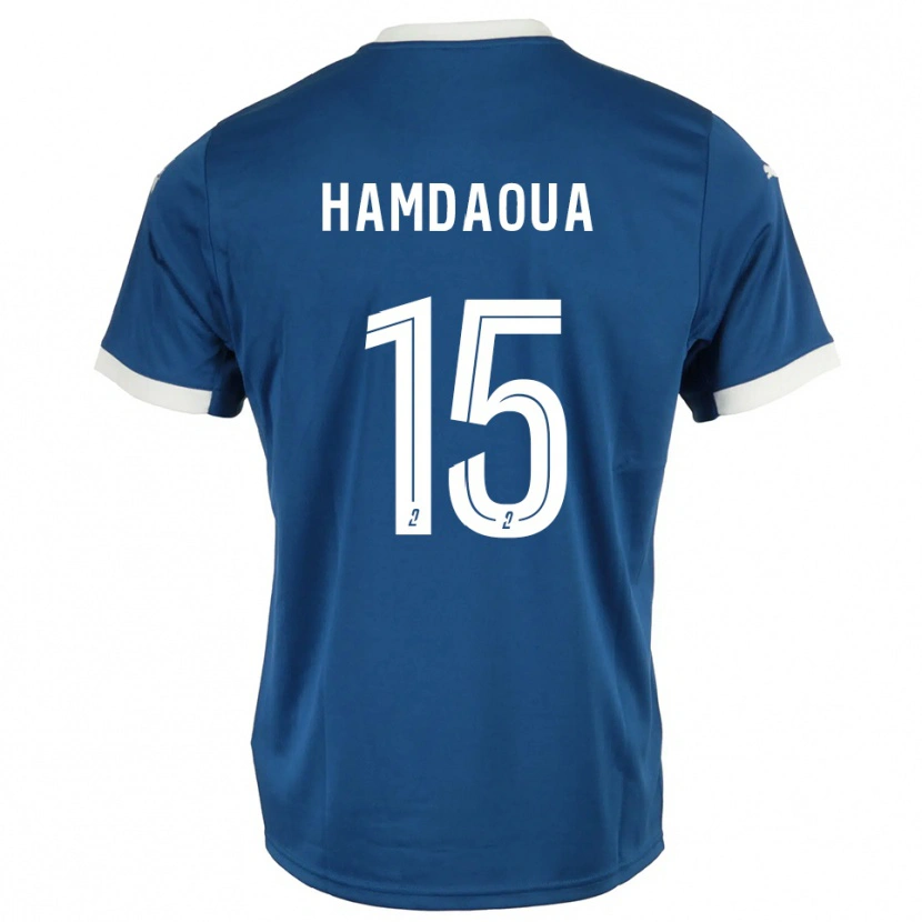 Danxen Dětské Noham Hamdaoua #15 Modrá Bílá Domů Hráčské Dresy 2025/26 Dres