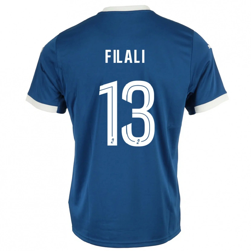 Danxen Dětské Saad Filali #13 Modrá Bílá Domů Hráčské Dresy 2025/26 Dres