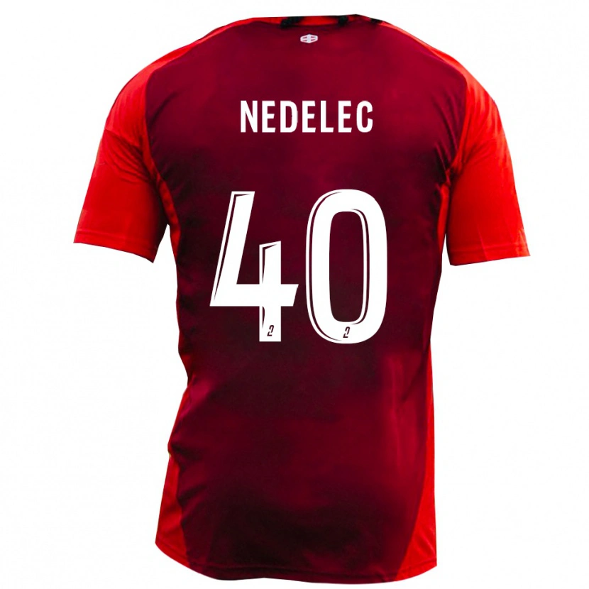 Danxen Dětské Aymerick Nedelec #40 Červená Vínová Domů Hráčské Dresy 2025/26 Dres