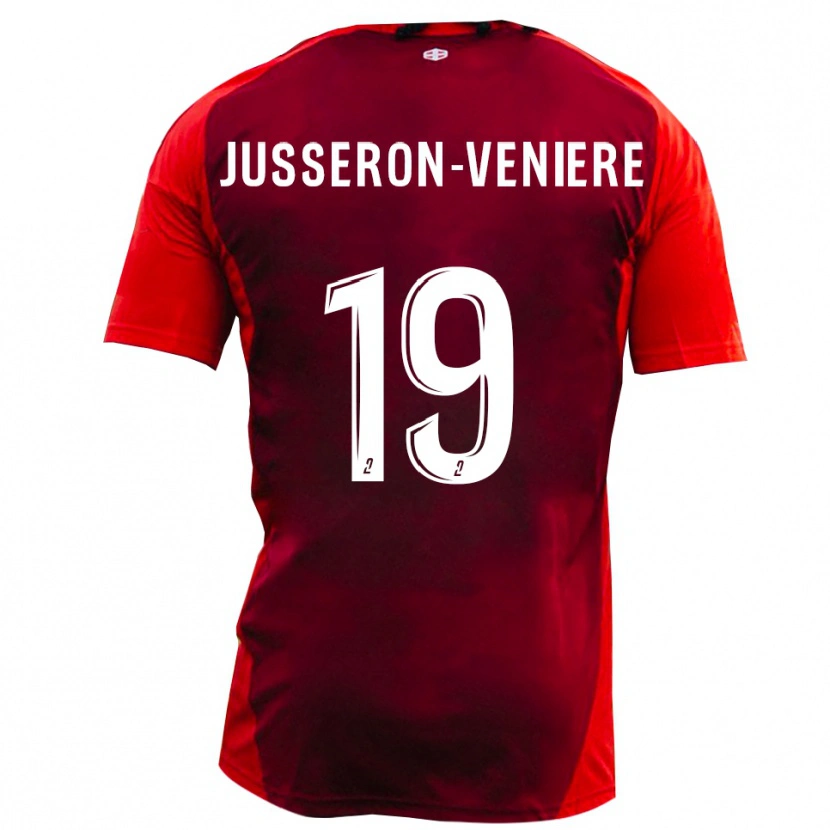 Danxen Dětské Kilyan Jusseron-Veniere #19 Červená Vínová Domů Hráčské Dresy 2025/26 Dres