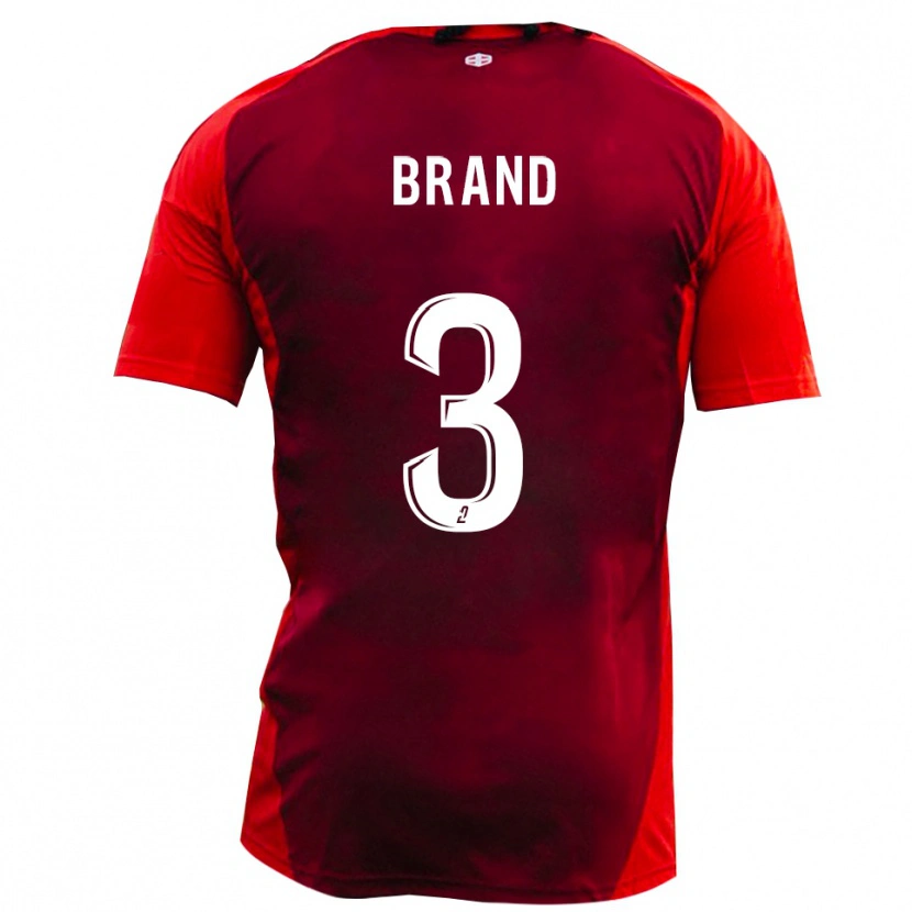 Danxen Dětské Robin Brand #3 Červená Vínová Domů Hráčské Dresy 2025/26 Dres