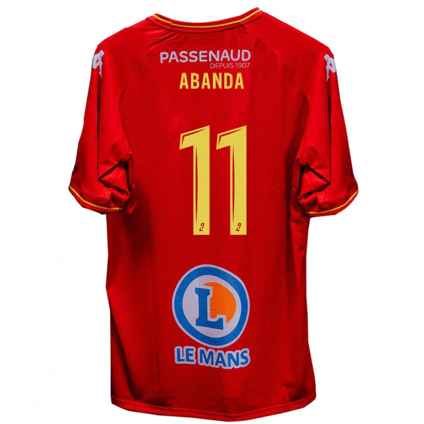Danxen Dětské Leroy Abanda #11 Červená Žlutá Domů Hráčské Dresy 2025/26 Dres