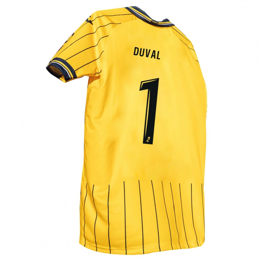 Danxen Dětské Matis Duval #1 Žlutá Tmavě Modrá Domů Hráčské Dresy 2025/26 Dres