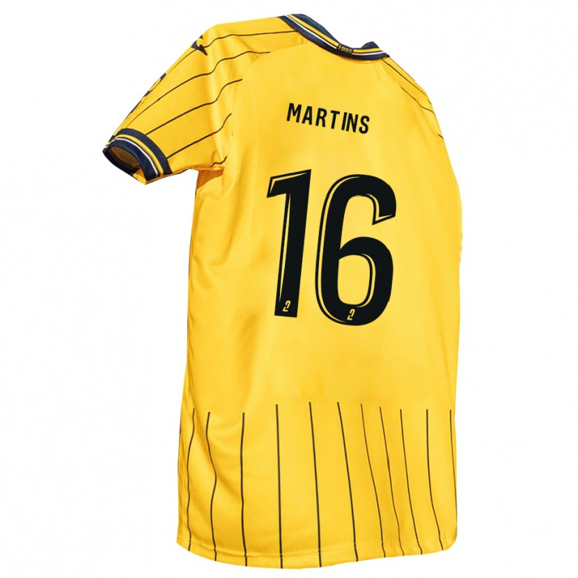 Danxen Dětské Timéo Martins #16 Žlutá Tmavě Modrá Domů Hráčské Dresy 2025/26 Dres