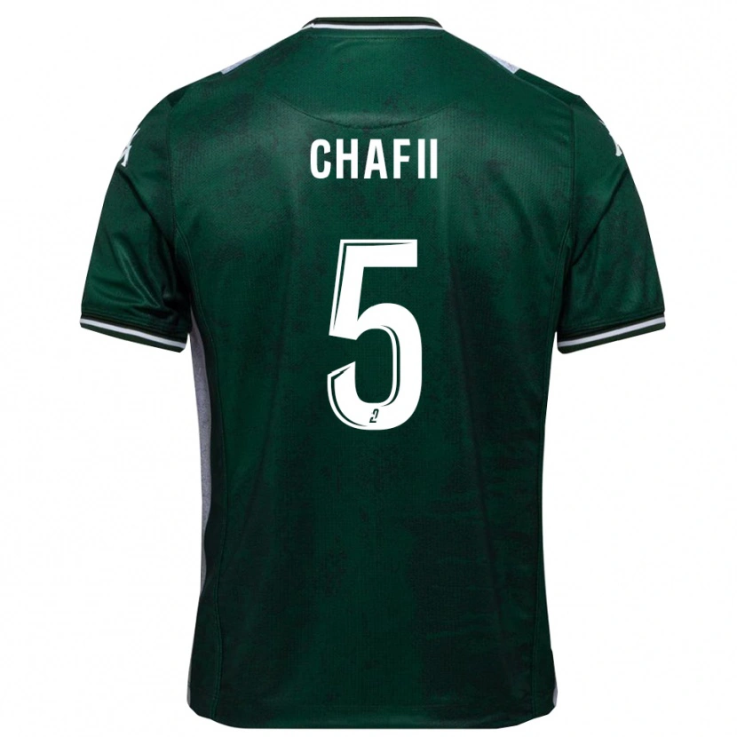 Danxen Dětské Mehdi Chafii #5 Zelená Bílá Domů Hráčské Dresy 2025/26 Dres