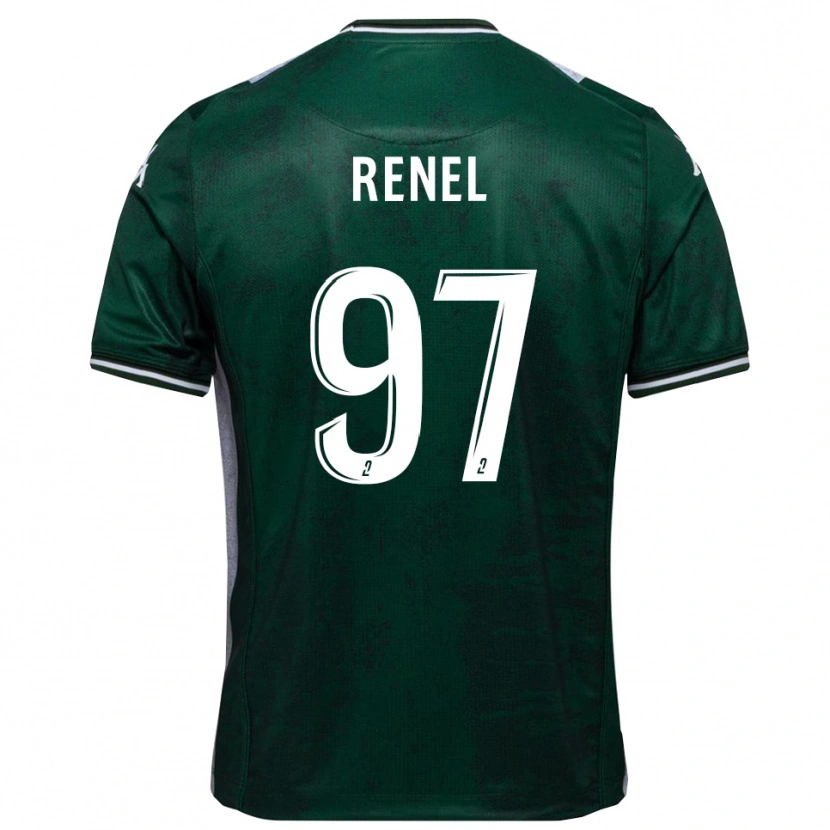 Danxen Dětské Samuel Renel #97 Zelená Bílá Domů Hráčské Dresy 2025/26 Dres