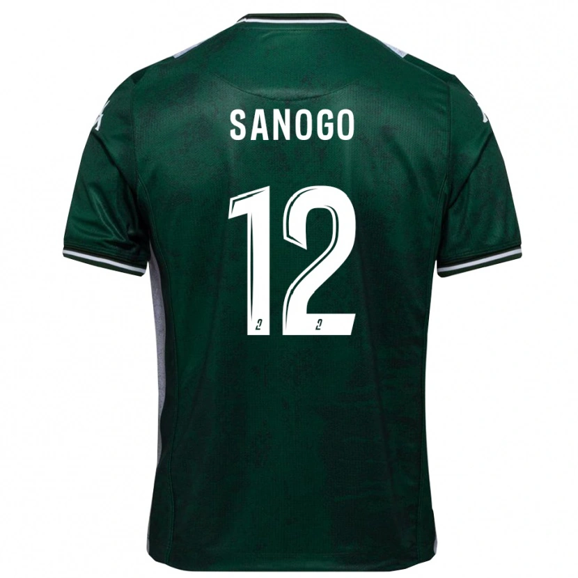 Danxen Dětské Aboudramane Sanogo #12 Zelená Bílá Domů Hráčské Dresy 2025/26 Dres